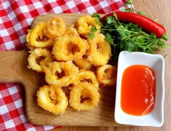 Mực lá làm gì ngon-Mực lá tẩm bột chiên
