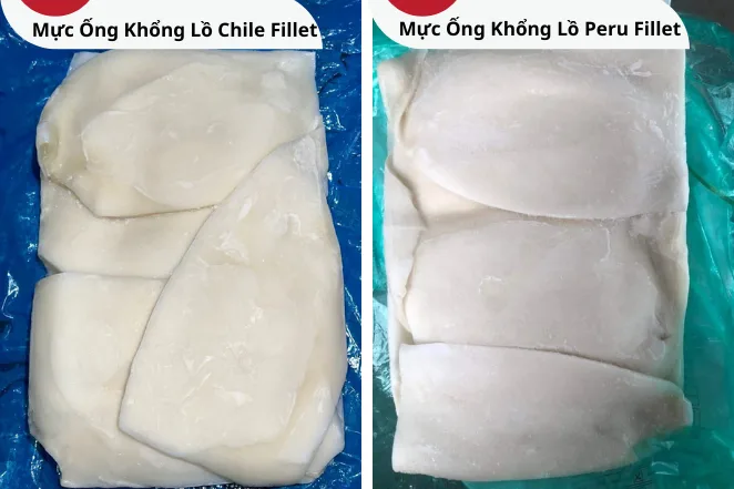 Mực Ống Khổng Lồ Fillet Đông Lạnh