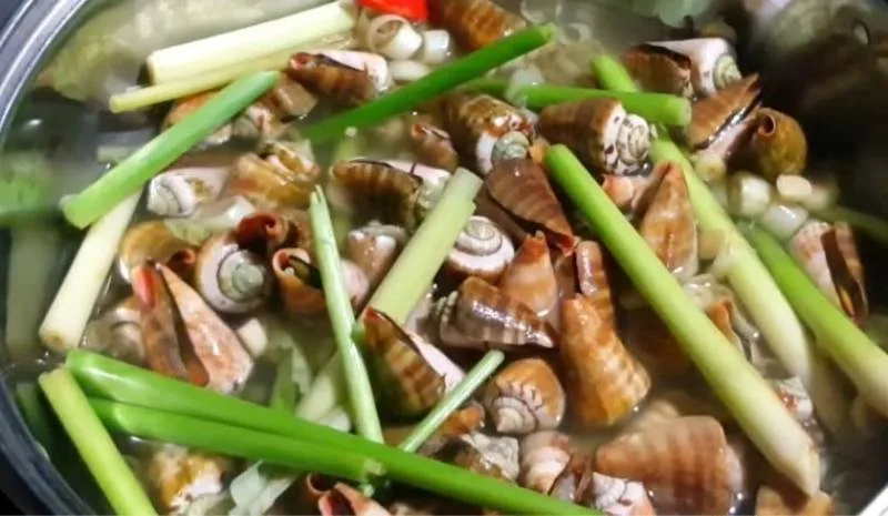 Nguyên Liệu Làm Món Ốc Nhảy Hấp Xả